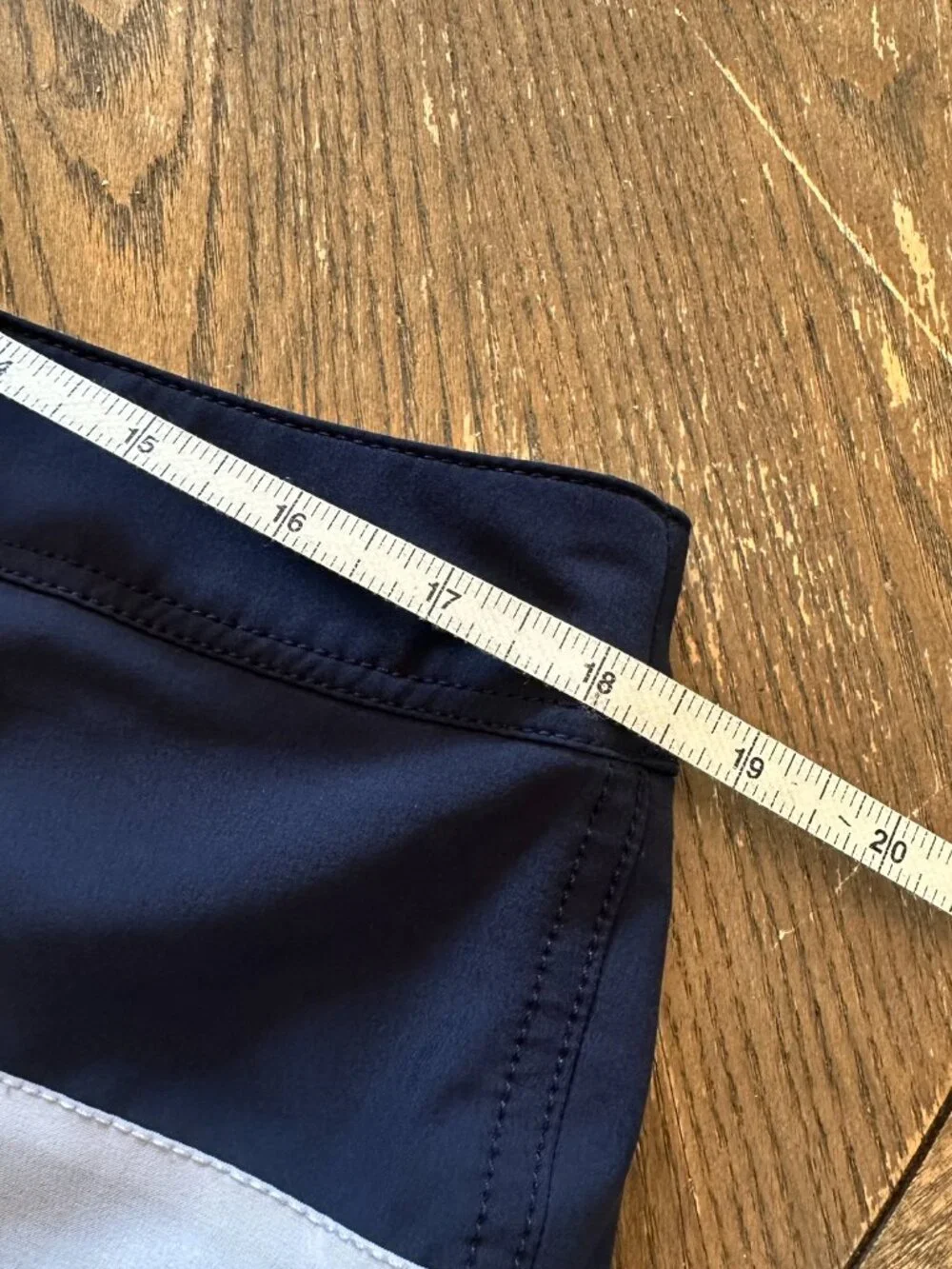 J Crew Flex Swimwear Men's Bathing Suit Swim Trunks Shorts Size 35 Navy White